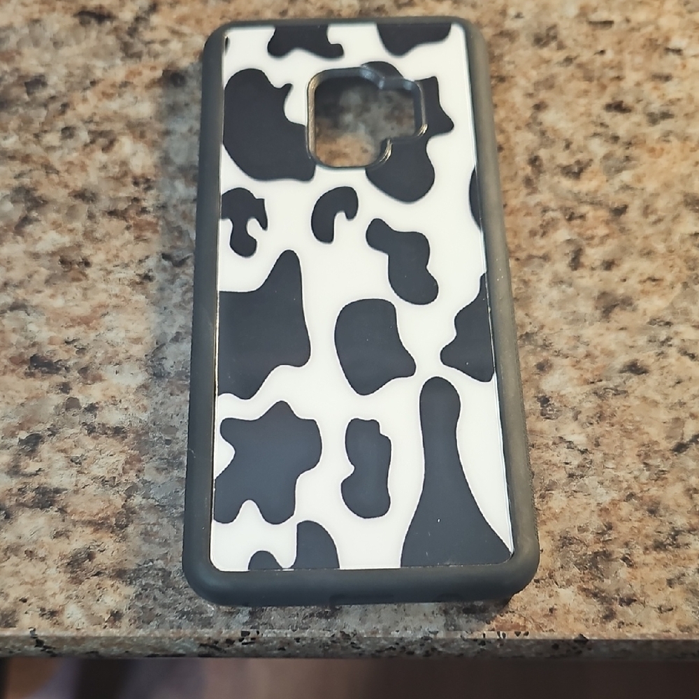 Cow Print Phone Case - Black and White